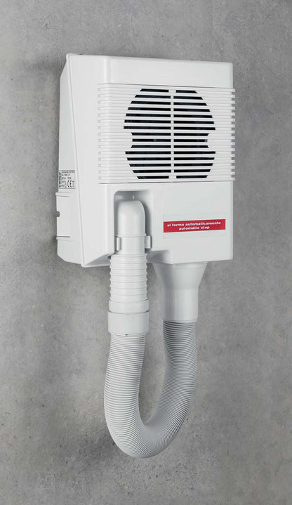 Colombo asciugacapelli da parete con tubo flessibile bianco b99730