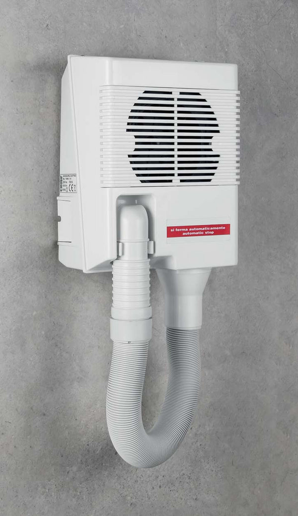 Colombo asciugacapelli da parete con tubo flessibile bianco b99730