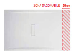 Piatto Doccia 160x70 effetto pietra in acrilico Novellini Custom Touch