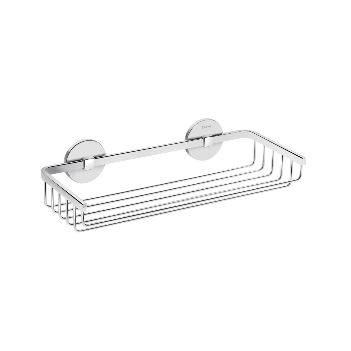 Griglia portasapone 30x13 Cromo Cosmic Duo Round in acciaio inox e lucido installato in bagno moderno con ante in vetro...