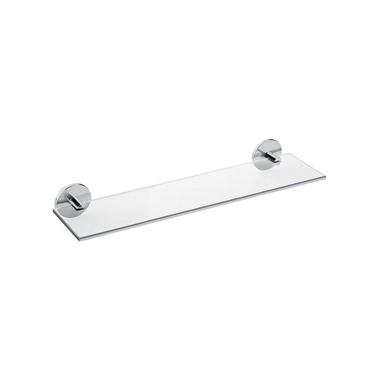 Cosmic Duo Round Mensola bagno 40 cm In Vetro Cromo in bagno completo, vista d'insieme dell'ambiente - Industrias Cosmic