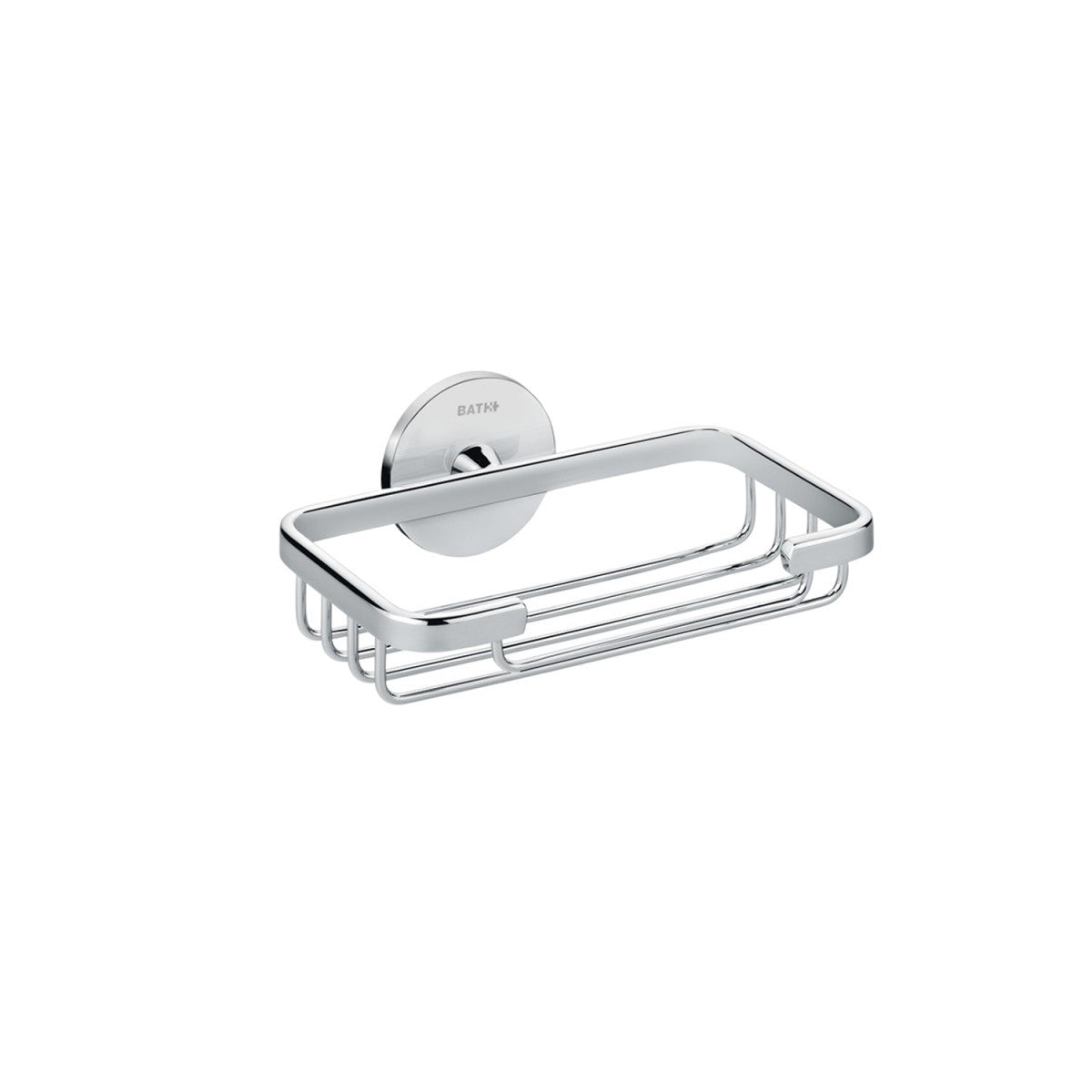 Griglia Portasapone 15x11x5,5 a muro Cromo Cosmic Duo Round in acciaio inox e lucido installato in bagno moderno con ante...