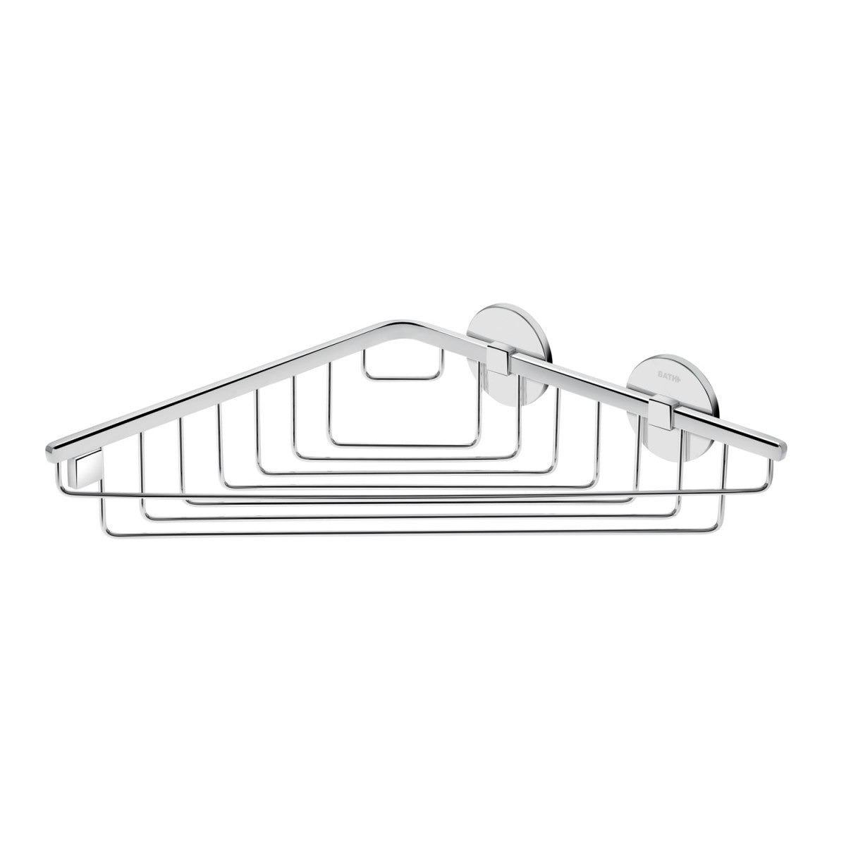 Griglia portasapone 26x26 ad angolo vasca doccia Cromo in acciaio inox e lucido installato in bagno moderno con ante in...