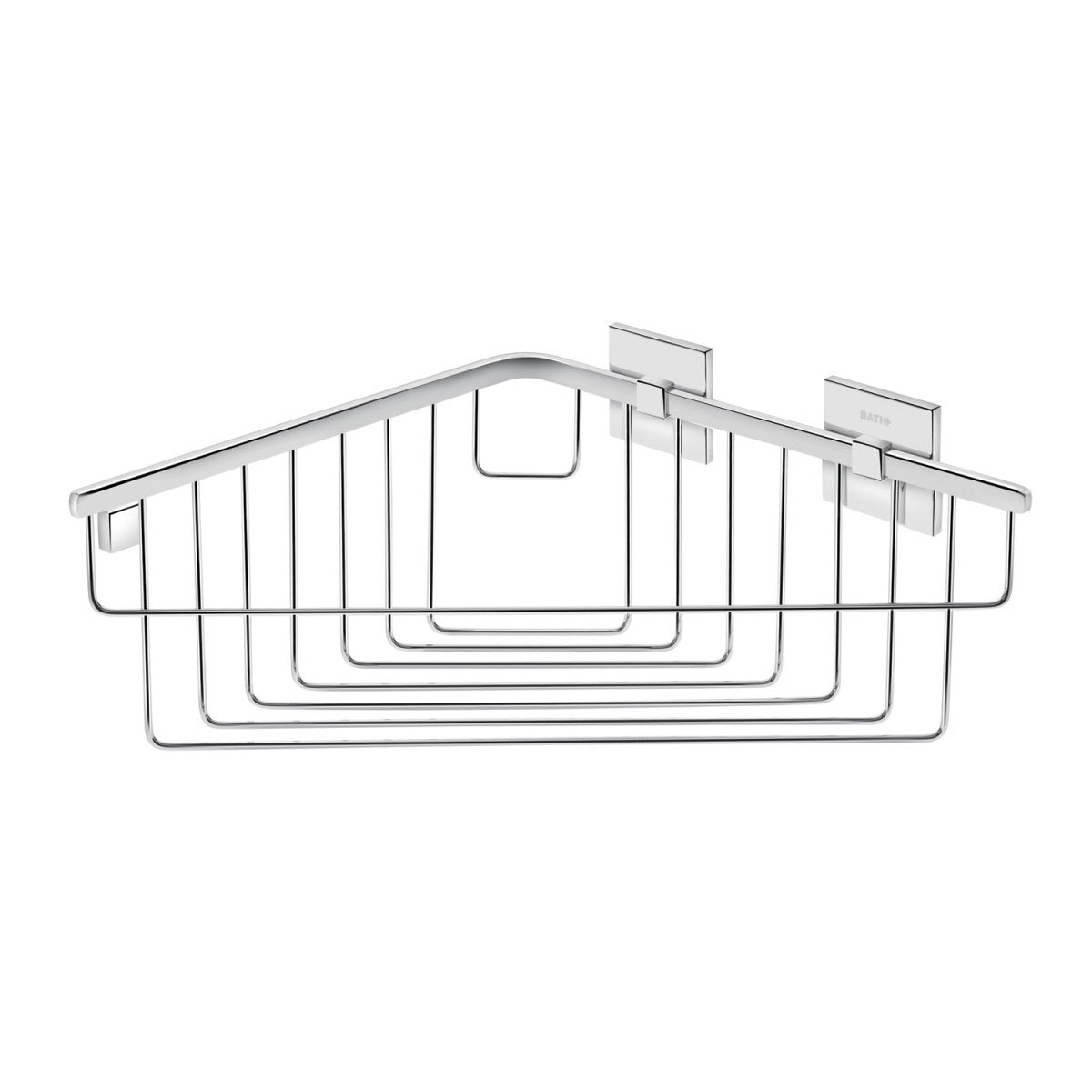 Griglia portasapone 26x26 ad Angolo Cromo Cosmic Duo Square in lucido installato in bagno moderno con ante in vetro...