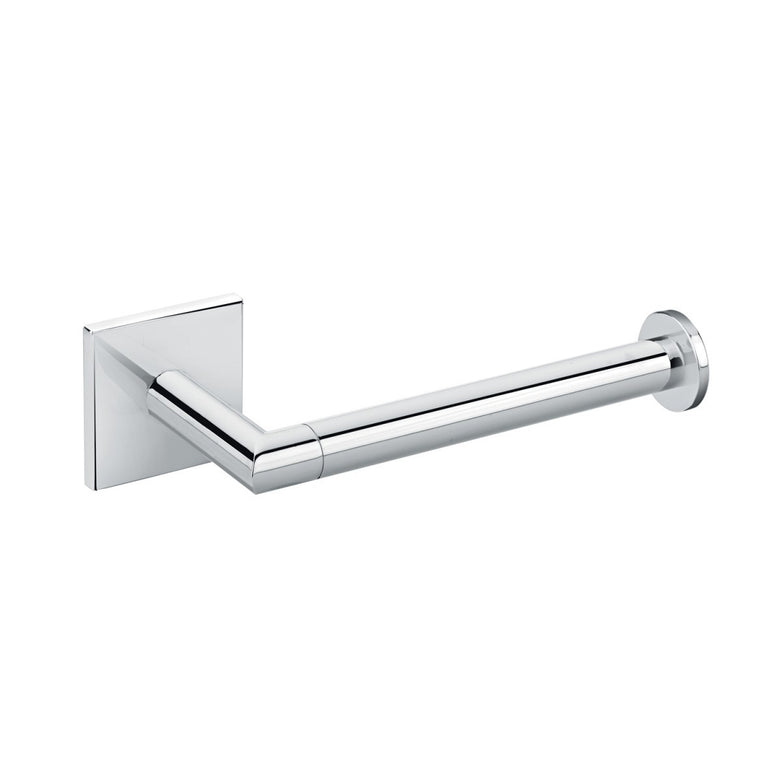Portarotolo destro Senza Coperchio Cromo Cosmic Duo Square montato a parete, vista del design e della finitura...