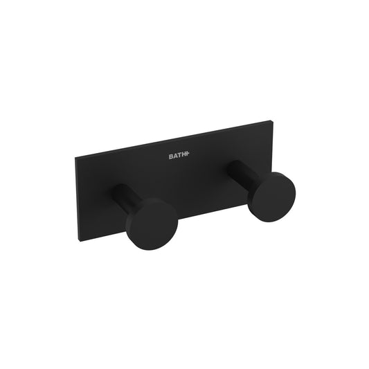 Appendino Doppio 11x4,4x4,5 Cm a muro Nero Satinato Cosmic Stick 2763622