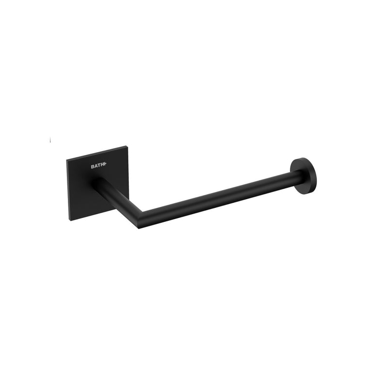 Portarotolo Senza Coperchio Nero Satinato Cosmic Stick montato a parete, vista del design e della finitura - Industrias...