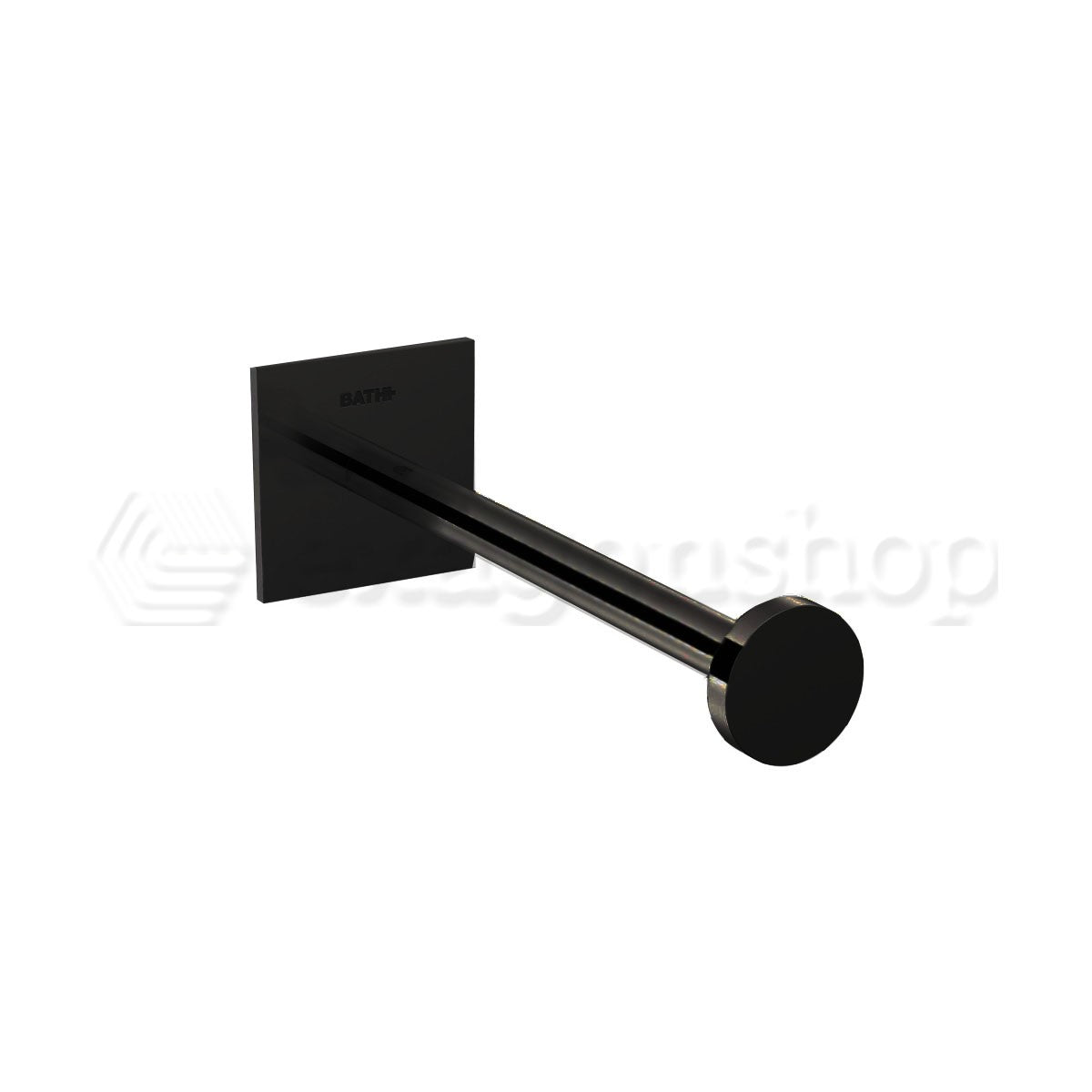 Portarotolo Senza Coperchio Nero Satinato Cosmic Stick in acciaio inox montato a parete, vista del design e della...