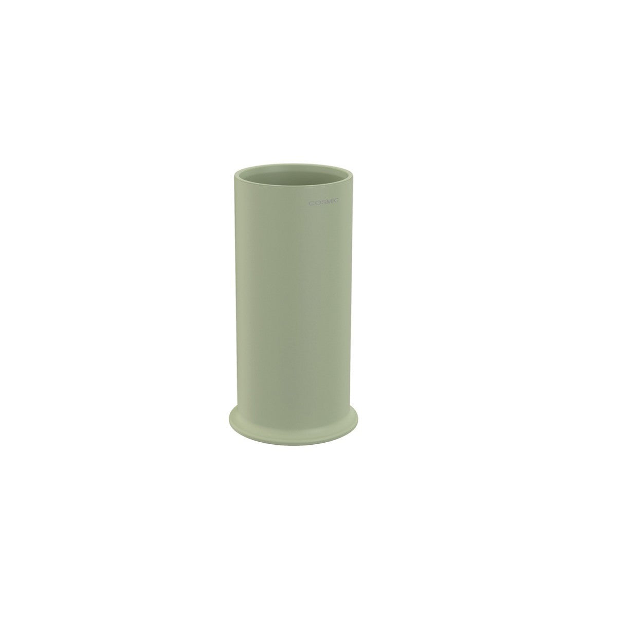 Portaspazzolini Da Appoggio Verde Salvia Satinato Geyser montato a parete, vista del design e della finitura - Industrias...