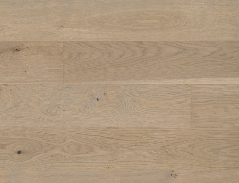 Bauwerk Parquet Casapark 15 Spazzolato Olio Naturale in rovere, superficie e texture ravvicinata del gres
