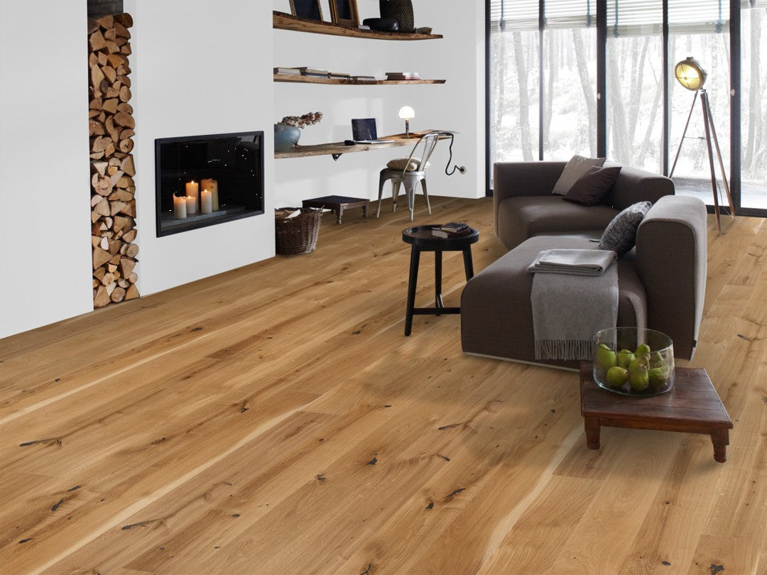 Bauwerk Parquet Casapark 45 spazzolato Olio naturale, dettaglio ravvicinato della finitura e delle fughe