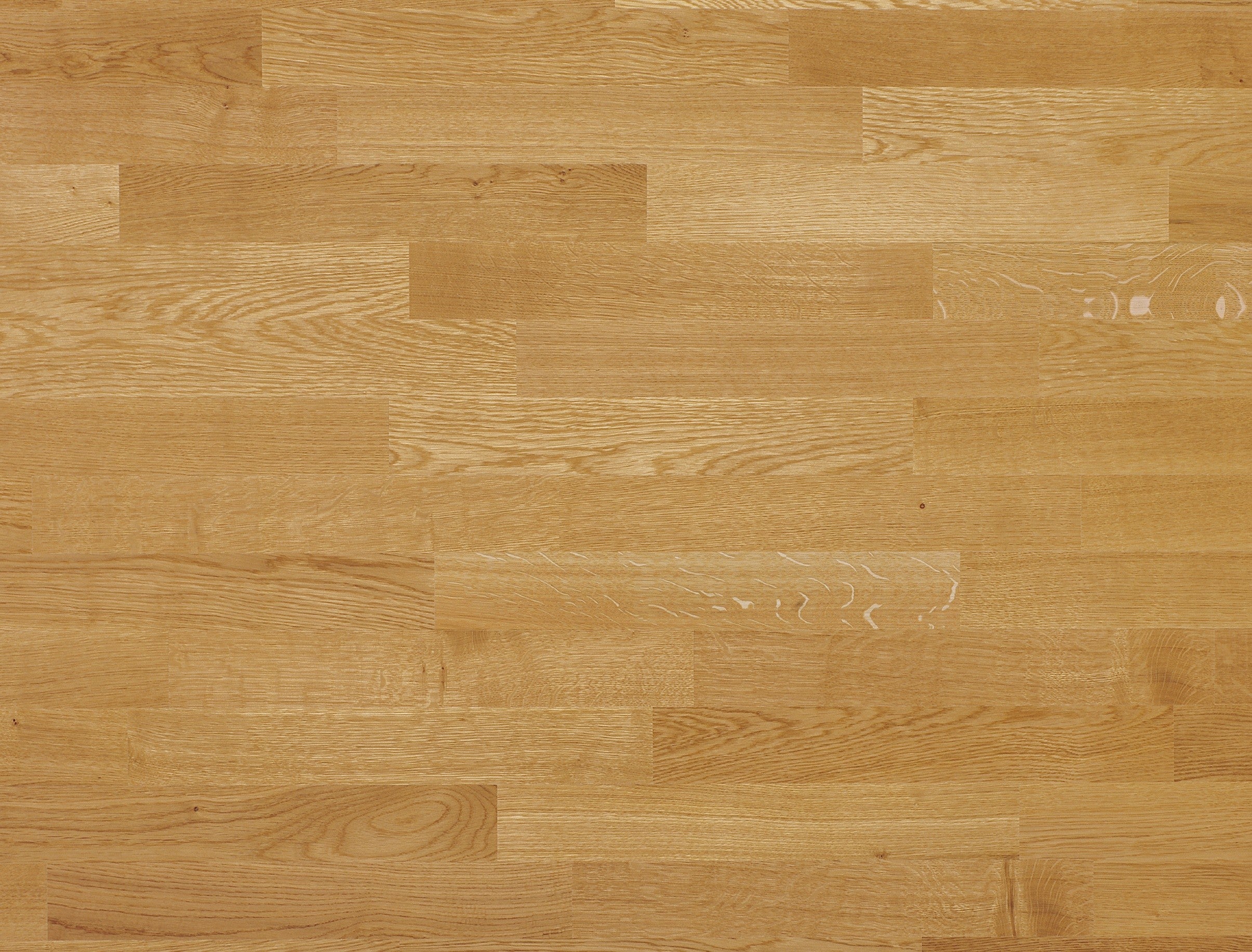 Bauwerk Parquet Monopark 13 Verniciato Opaco 470x70x10.8 Mm in rovere e naturale, superficie e texture ravvicinata del gres