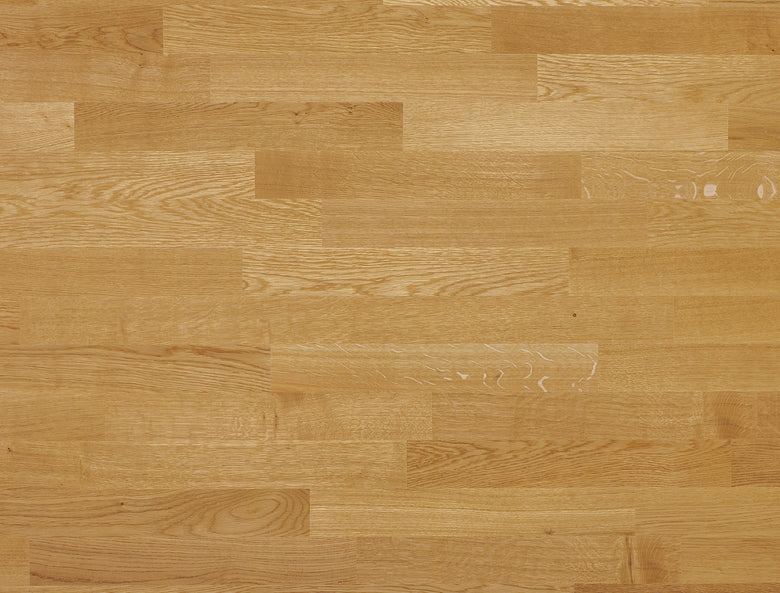 Bauwerk Parquet Monopark 13 Verniciato Opaco 470x70x10.8 Mm in rovere e naturale, superficie e texture ravvicinata del gres