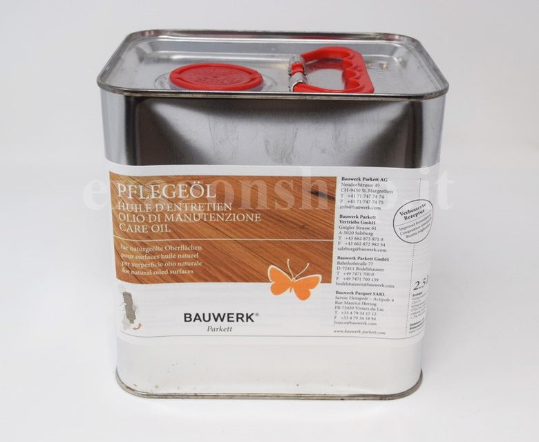 Bauwerk Parquet Olio Di Manutenzione Curativo Incolore in naturale montato a parete, vista del design e della finitura...