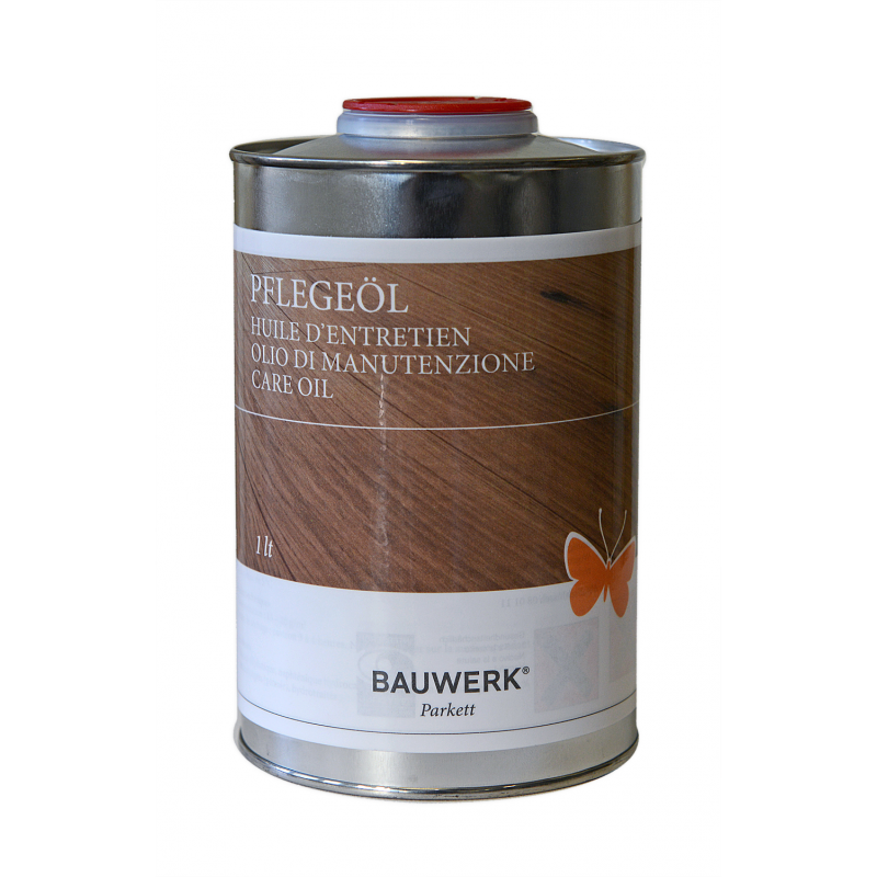 Bauwerk Olio Di Manutenzione 1 litro Farina bianco montato a parete, vista del design e della finitura - Bauwerk Parquet