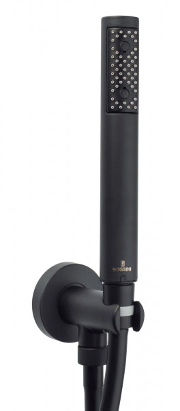 Kit Doccetta con presa acqua e Flessibile 150 Cm In Cromolux Nero Opaco Zen C12002C00073004 Bossini
