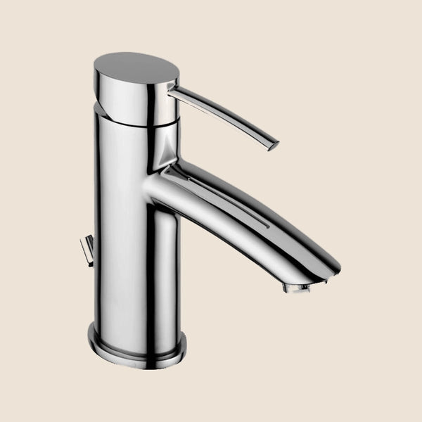 Paffoni Birillo Br071kcr Miscelatore Lavabo Ellittico Con ambientato su piano bagno con accessori