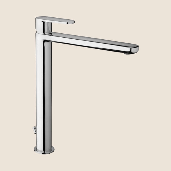 Paffoni Candy Ca081k Miscelatore Lavabo alto Prolungato Con ambientato su piano bagno con accessori