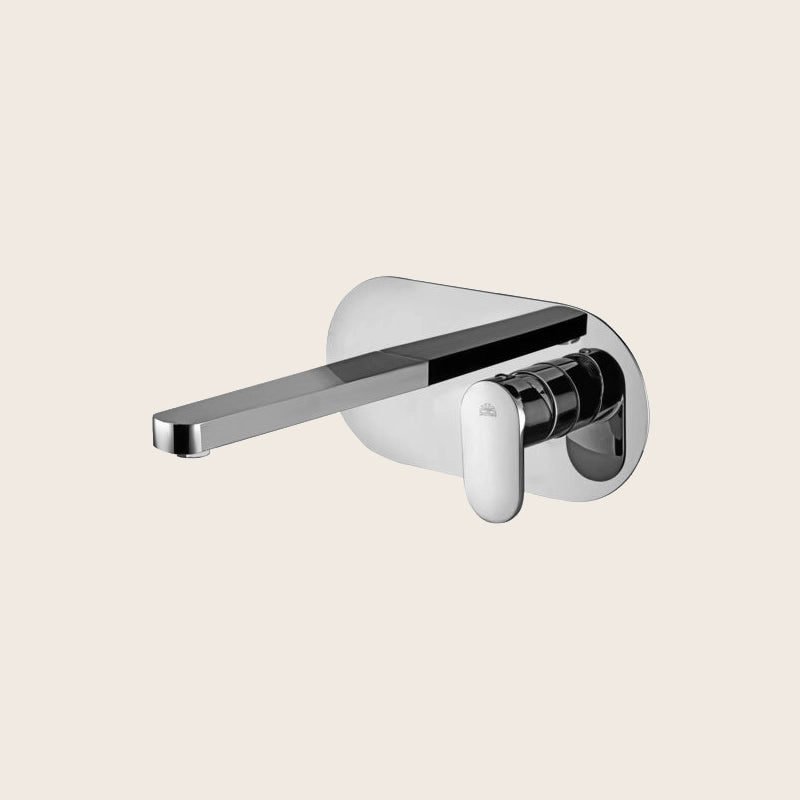 Paffoni Candy CA104 Miscelatore lavabo ad Incasso Piastra ambientato su piano bagno con accessori