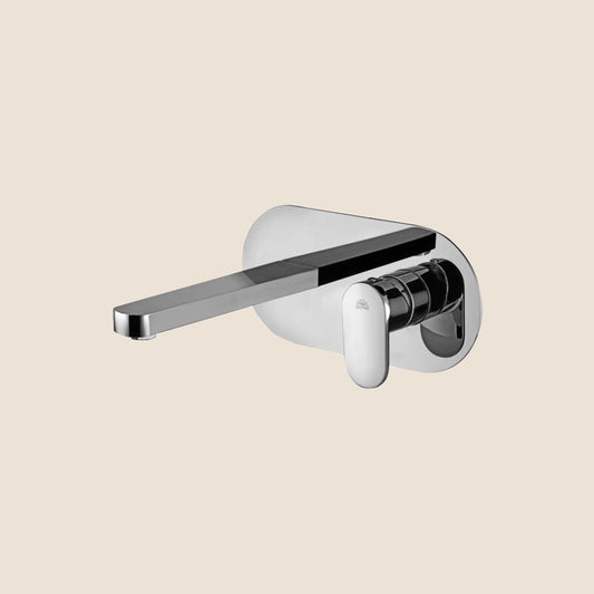 Paffoni Candy Ca106 Miscelatore lavabo a muro ad Incasso 2 ambientato su piano bagno con accessori