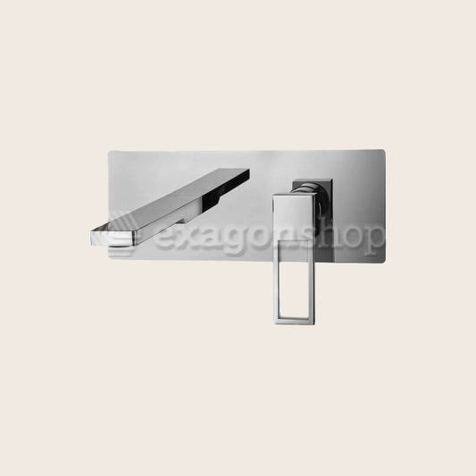 Paffoni Effe Ef106cr Miscelatore lavabo Incasso Bocca 24 cm ambientato su piano bagno con accessori