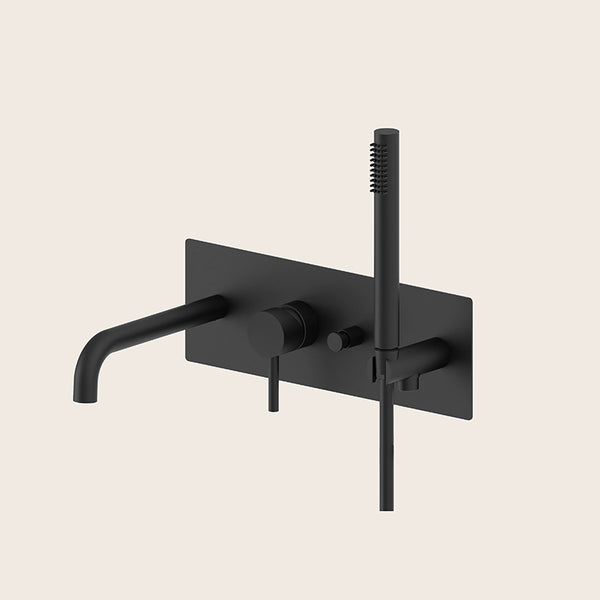 Paffoni Light Lig001no Miscelatore Vasca Incasso completo visto dall'alto con superficie e piletta di scarico