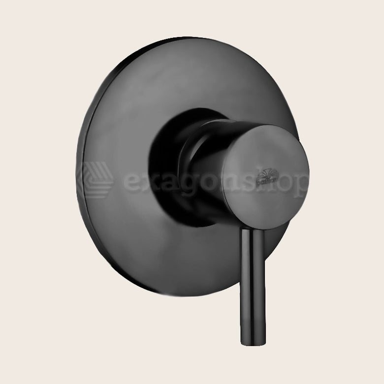 Paffoni Light Lig011no Miscelatore doccia Incasso Con in opaco, vista frontale della maniglia e della bocca di erogazione