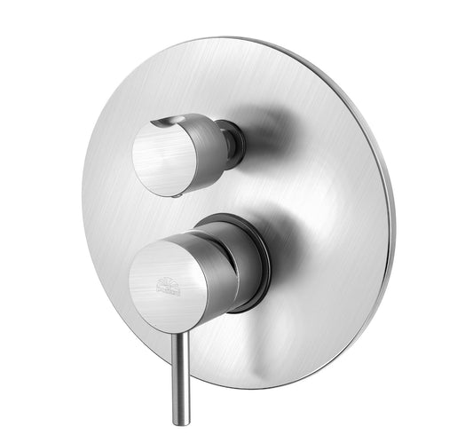 Paffoni Light Lig018st Miscelatore doccia Incasso Con Deviatore e 2 Uscite Steel Looking Acciaio