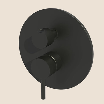 Paffoni Light Lig019no Miscelatore doccia Incasso 3 Uscite, vista frontale della maniglia e della bocca di erogazione