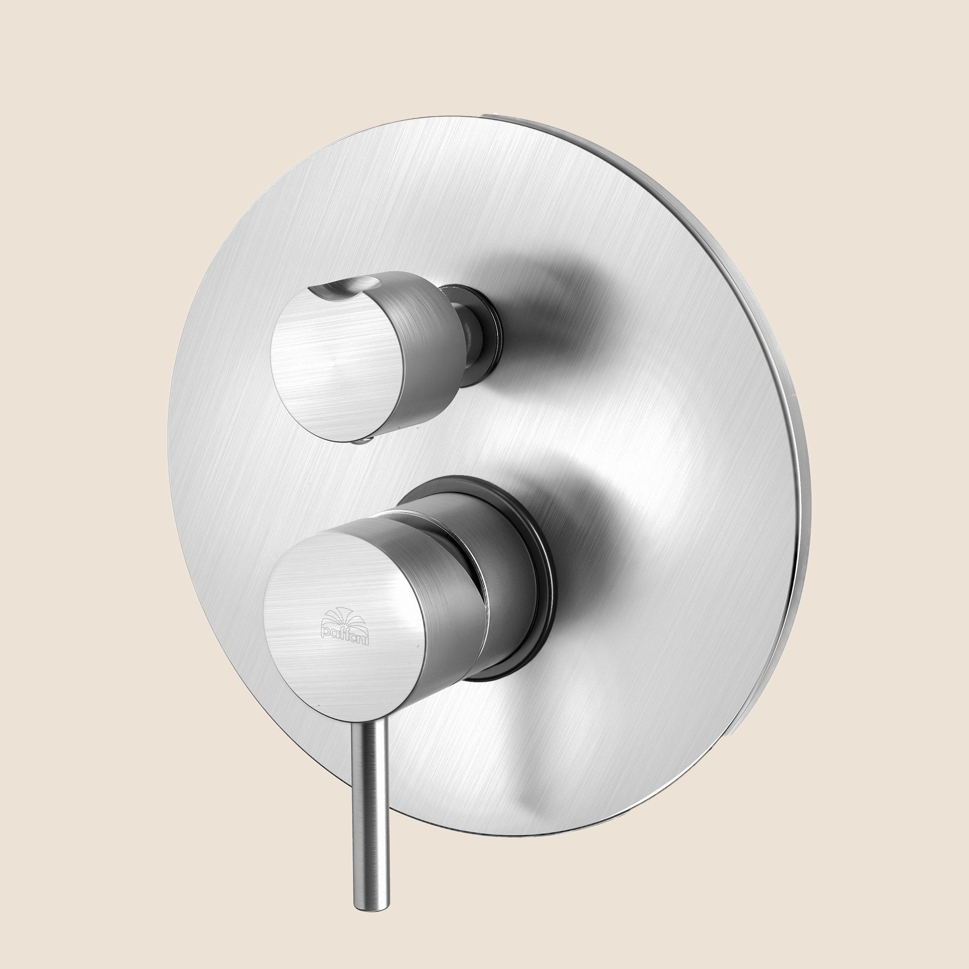 Paffoni Light Lig019st Miscelatore doccia Incasso 3 uscite, vista frontale della maniglia e della bocca di erogazione