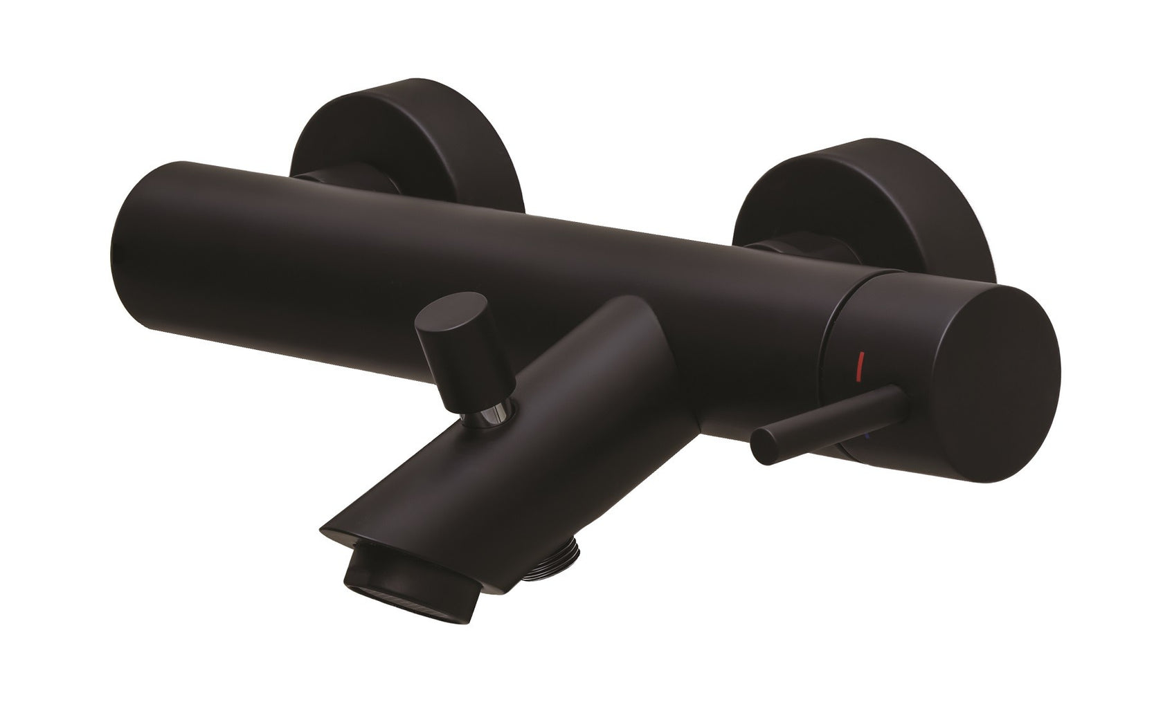 Paffoni Light Lig022no Miscelatore Vasca Senza Duplex Nero ambientato in box doccia con pareti in vetro