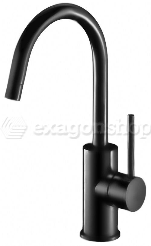 Paffoni Light Lig078no Miscelatore Lavabo Canna Ad Ombrello, dettaglio ravvicinato della finitura e del marchio