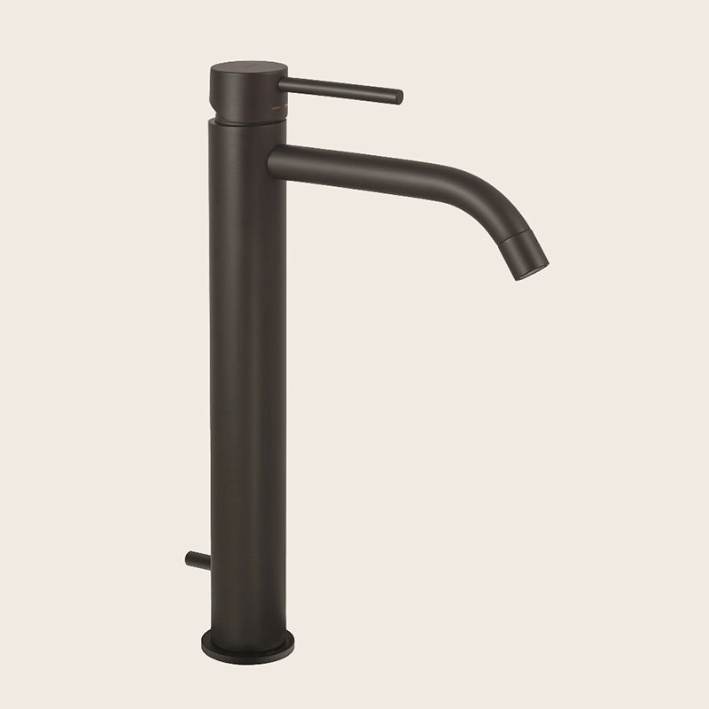 Paffoni Ligth Lig085no Miscelatore Lavabo Alto Prolungato Scarico automatico Nero Opaco