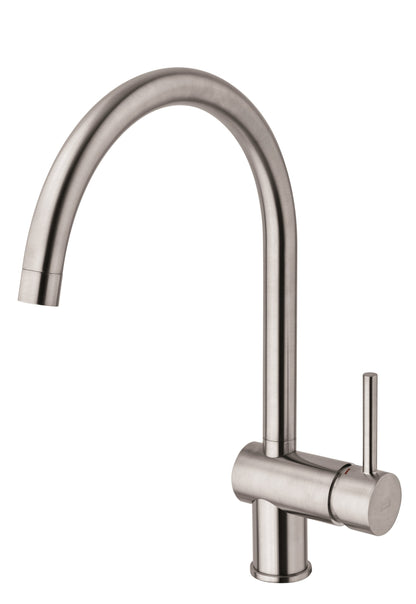 Paffoni Light Lig280st Miscelatore Lavello Corpo Canna Ringo 180 Con Leva Stick Steel Acciaio
