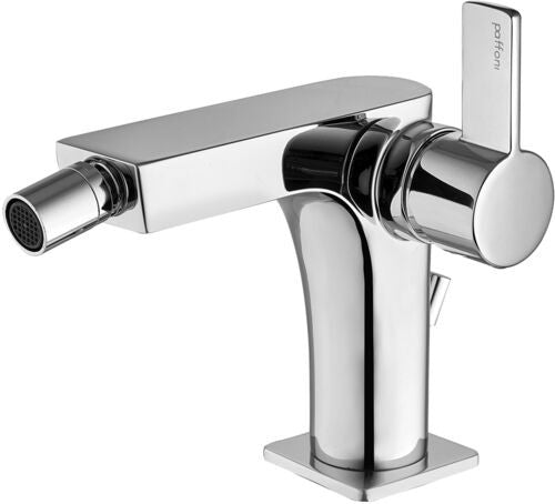 Paffoni Rock Ro135cr Miscelatore Bidet Laterale Con Sistema, dettaglio ravvicinato della finitura e del marchio