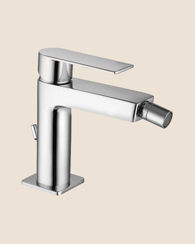 Paffoni Tango Ta131cr Miscelatore Bidet Senza Piletta Cromo, vista frontale della maniglia e della bocca di erogazione