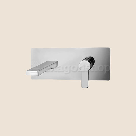 Paffoni West Ws106cr Miscelatore lavabo Incasso 2 Fori in lucido ambientato su piano bagno con accessori