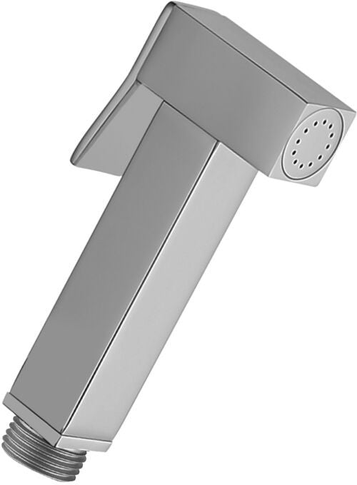 Paffoni Tweet Square zdoc121 doccetta bidet con pulsante, dettaglio ravvicinato della finitura e del marchio