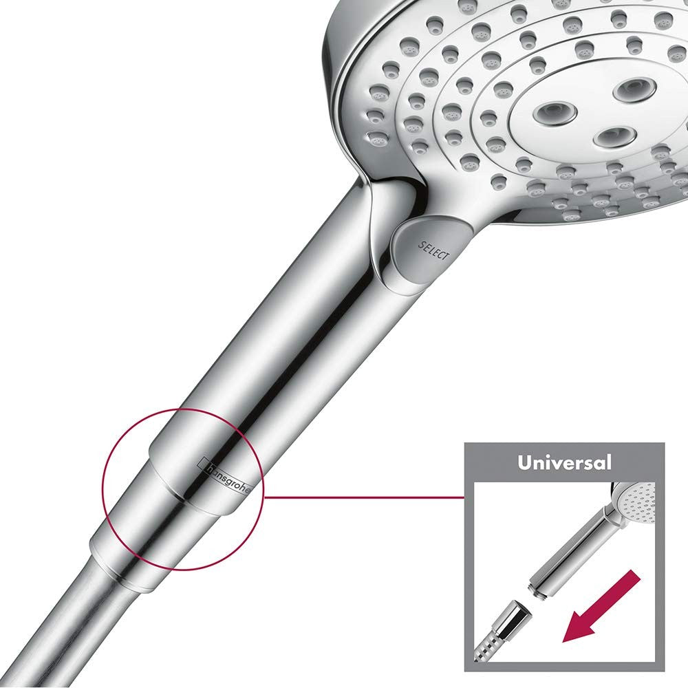 Asta doccia 65 cm cromo Raindance Select S Hansgrohe, componenti inclusi smontati: corpo incasso, placca e rosone