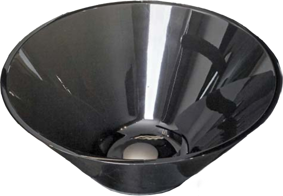 Antonio Lupi Lavabo Tondo 48 Cm Soprapiano in Cristalmood ambientato su piano bagno con accessori - Antonio Lupi Design