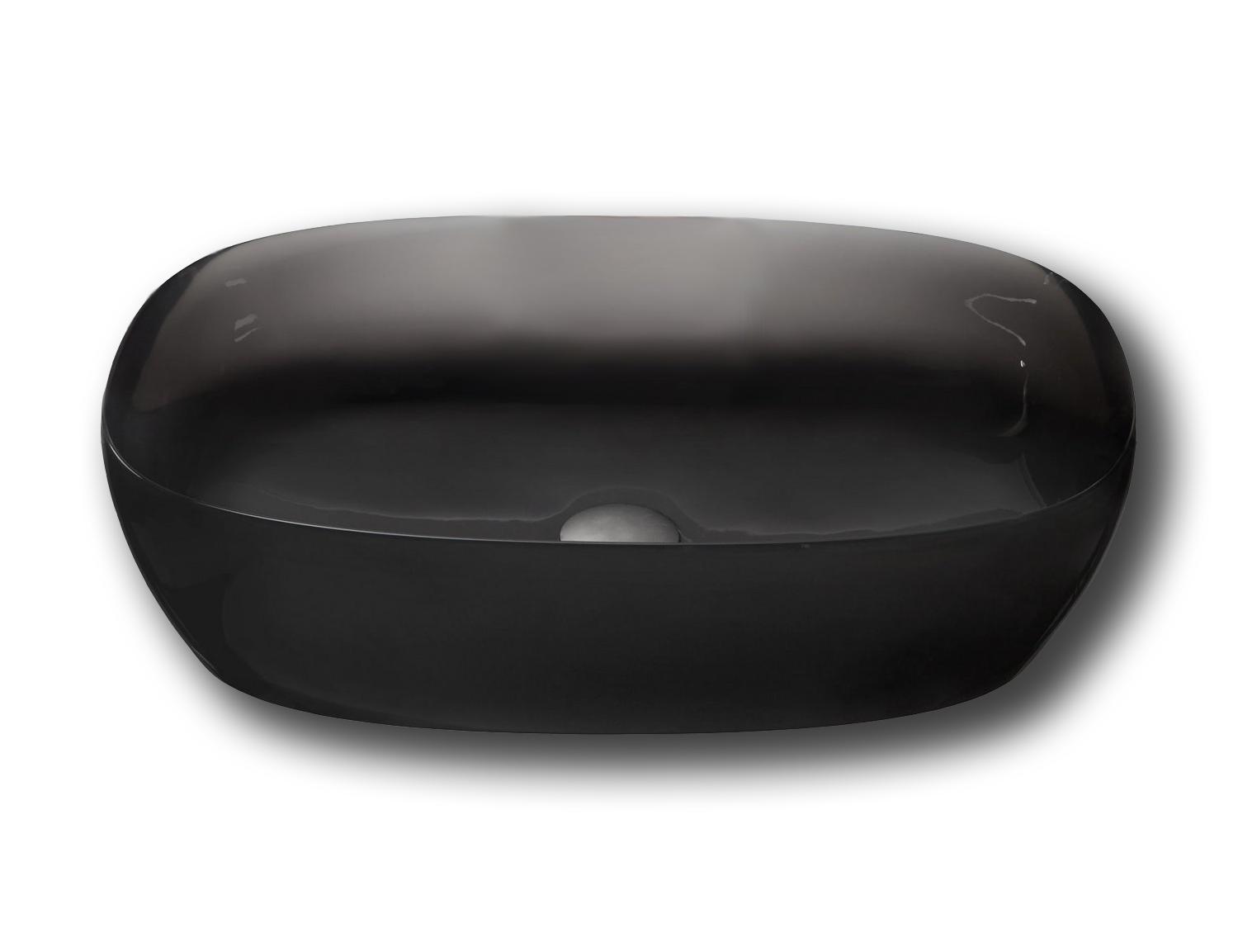 Antonio Lupi Senso Lavabo 60x40 appoggio In Cristalmood fume ambientato su piano bagno con accessori - Antonio Lupi Design