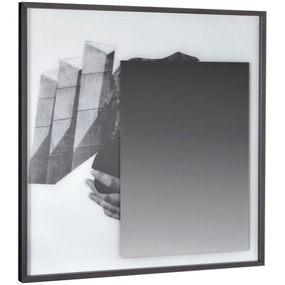 Specchio 75x75 a due Strati con Cornice In Alluminio Collage227 Antonio Lupi Design