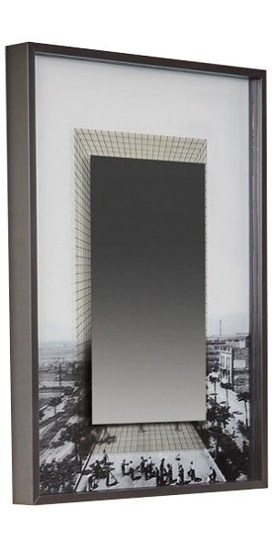 Antonio Lupi Collage309 Specchio 54x75 con Cornice In ambientato in bagno moderno con specchio e accessori - Antonio Lupi...