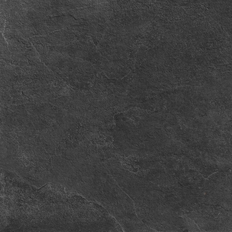 Pavimento Rivestimento 75x75 Rettificato Strutturato Black Strutturato, superficie e texture ravvicinata del gres