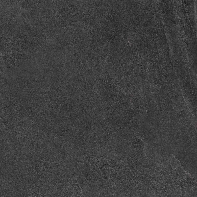 Pavimento Rivestimento 75x75 Rettificato Strutturato Black Strutturato, superficie e texture ravvicinata del gres