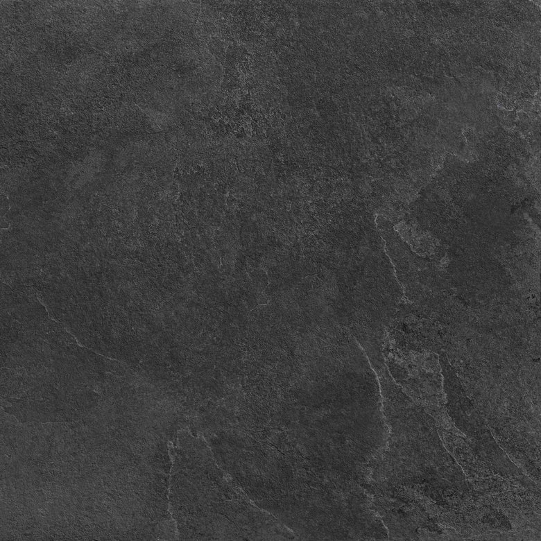 Pavimento Rivestimento 75x75 Rettificato Strutturato Black Strutturato, superficie e texture ravvicinata del gres