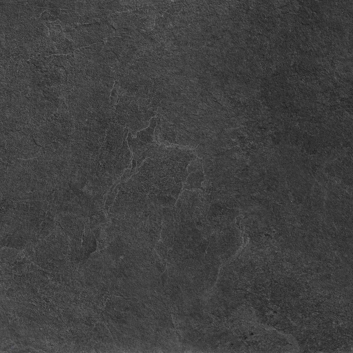Pavimento Rivestimento 75x75 Rettificato Strutturato Black Strutturato posata in ambiente arredato, dettaglio della venatura