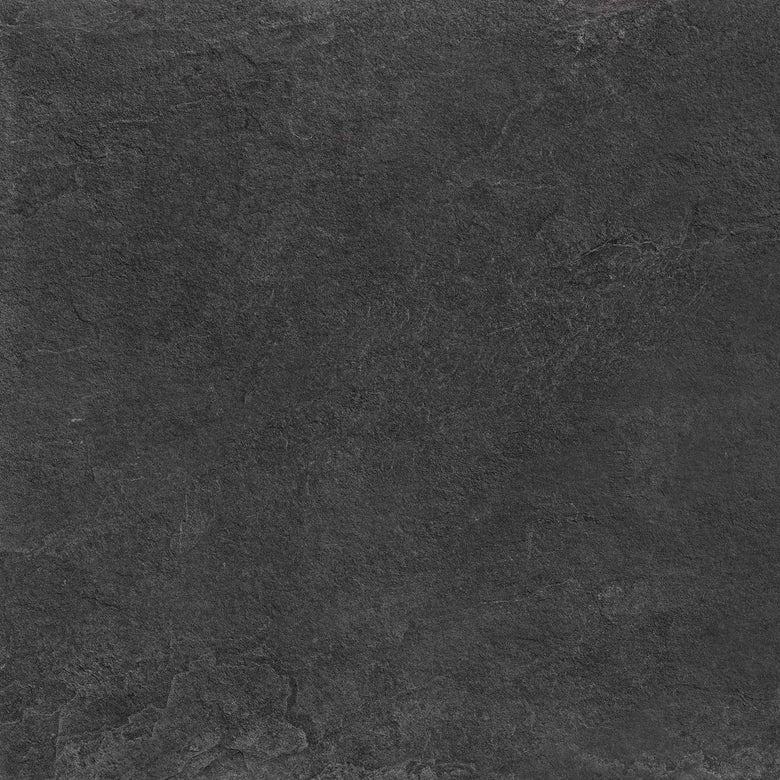 Pavimento Rivestimento 75x75 Rettificato Strutturato Black Strutturato, vista del formato e dello spessore