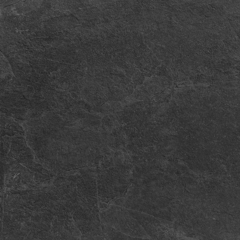 Pavimento Rivestimento 75x75 Rettificato Strutturato Black Strutturato, superficie e texture ravvicinata del gres