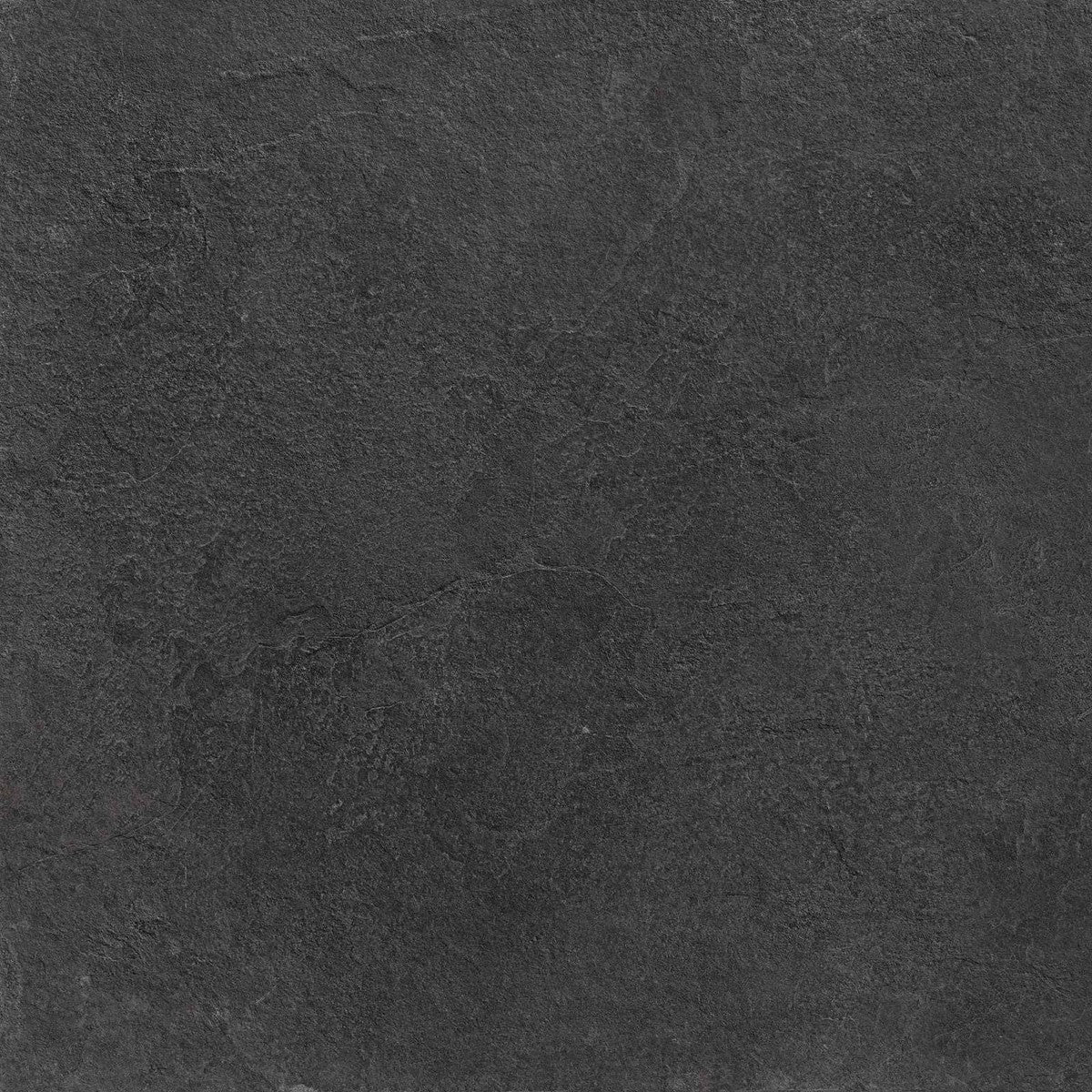 Pavimento Rivestimento 75x75 Rettificato Strutturato Black Strutturato, superficie e texture ravvicinata del gres